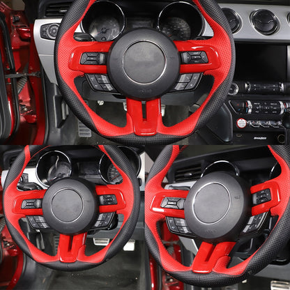 S550 Mustang Steering Wheel Carbon Inserts