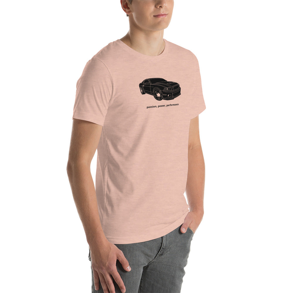 Passion, Power, Performance Mustang Graphic Tee
